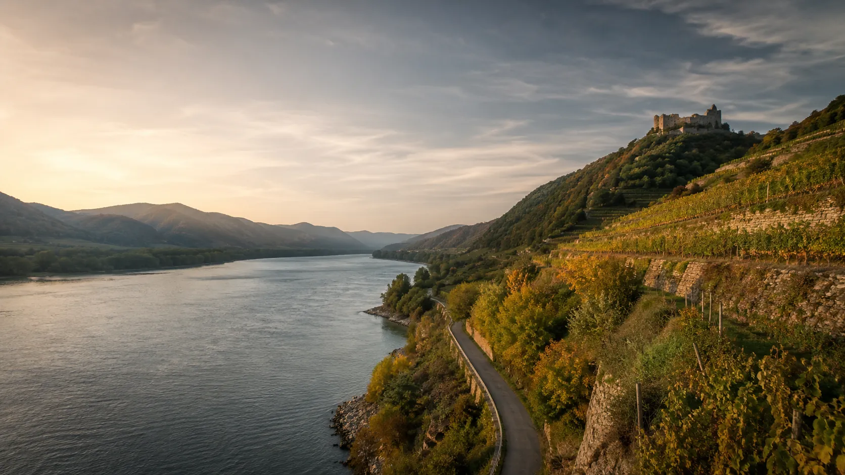 Danube Cycle Path, a virtual route challenge on Route Rally.