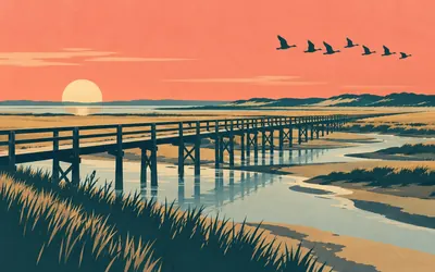 Aberlady Bay, The first one anybody made: an illustration of a place on this route.
