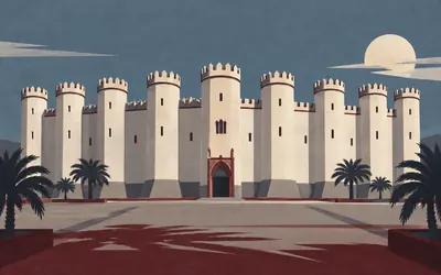 The Alcázar of Zafra, A castle you can book a room in: an illustration of a place on this route.