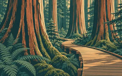 Ancient Forest / Chun T'oh Whudujut, Rainforest on the wrong side of the mountains: an illustration of a place on this route.