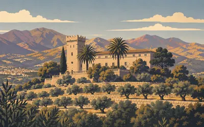 Castell de Son Mas, Andratx, A farmhouse the register files as a castle: an illustration of a place on this route.