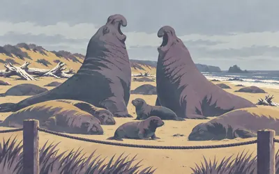 Año Nuevo, Elephant seals, and who was here first: an illustration of a place on this route.