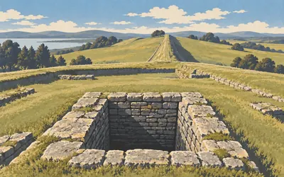 Bar Hill Fort, What came out of the well: an illustration of a place on this route.