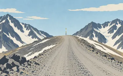 Atigun Pass, Where the water changes its mind: an illustration of a place on this route.