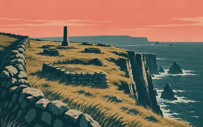 Badbea, A village on the wrong side of the fence: an illustration of a place on this route.