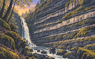 Ballagan Glen, The place a rock was named after: an illustration of a place on this route.