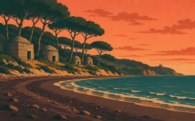 Baratti and Populonia, The only Etruscan city built on the sea: an illustration of a place on this route.