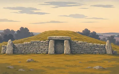 Belas Knap, A doorway that goes nowhere: an illustration of a place on this route.