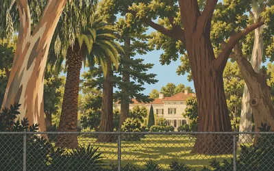 Berylwood, Two hundred and sixty rare trees behind a Navy fence: an illustration of a place on this route.