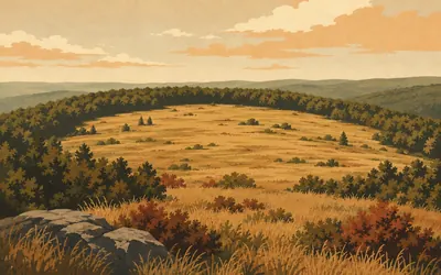 Big Meadows, Kept open on purpose; here for reasons nobody settles: an illustration of a place on this route.
