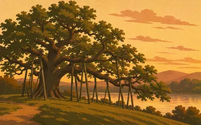 The Birnam Oak, The last of Birnam Wood: an illustration of a place on this route.