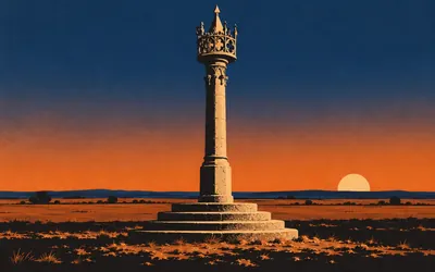 Boadilla del Camino, Justice, with a lace collar: an illustration of a place on this route.