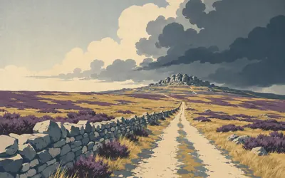 Bodmin Moor, Granite, weather and not much else: an illustration of a place on this route.
