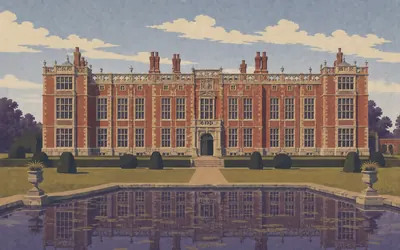 Bramshill, A Jacobean palace and a water garden: an illustration of a place on this route.