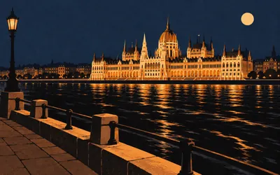 Bem rakpart, Budapest, Four hundred and four miles, and a view across: an illustration of a place on this route.