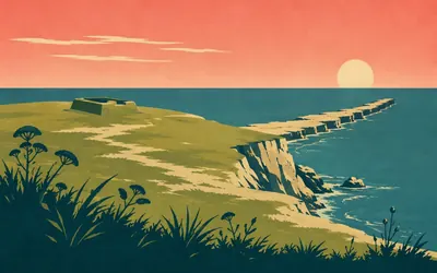 Carr Naze, Where two National Trails run out of land: an illustration of a place on this route.