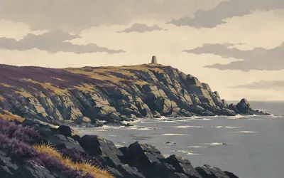 Carreg Wastad Point, The last invasion of Britain: an illustration of a place on this route.