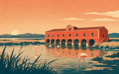 The Casa Rossa Ximenes, A machine for emptying a lagoon: an illustration of a place on this route.