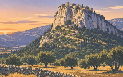 Castell d'Alaró, Practically impregnable, and still inhabited: an illustration of a place on this route.