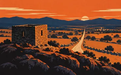 Calzada de Béjar Castle, Built to watch the road below it: an illustration of a place on this route.
