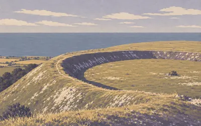 Castle Hill ringwork, Called Caesar's Camp, and nothing Roman about it: an illustration of a place on this route.