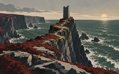 The Castle of Old Wick, Obscure and enigmatic, says the custodian: an illustration of a place on this route.