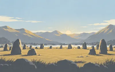 Castlerigg Stone Circle, One of 45 known in England: an illustration of a place on this route.