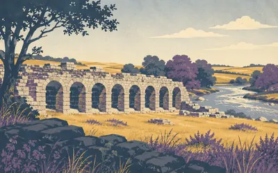 Chesters Roman Fort, Where the Wall crossed the North Tyne: an illustration of a place on this route.