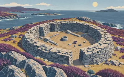 Clachtoll Broch, It burned down and nobody came back: an illustration of a place on this route.