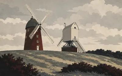 Jack and Jill, One post mill, one tower mill, one long argument about a date: an illustration of a place on this route.