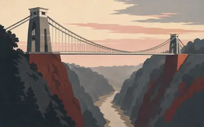 Clifton Suspension Bridge, Brunel's first, finished last: an illustration of a place on this route.