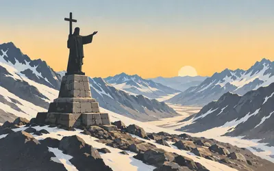 Cristo Redentor de los Andes, Cannon melted down, and it is on the record: an illustration of a place on this route.
