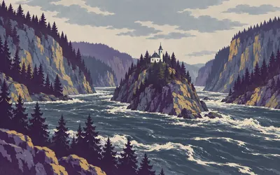 The Strudengau, The stretch that used to kill boatmen: an illustration of a place on this route.