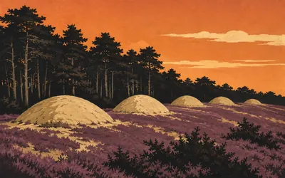 The Devil's Jumps, Seven barrows in a line, and one that missed: an illustration of a place on this route.