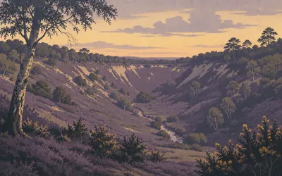 The Devil's Punch Bowl, A road taken out of a view: an illustration of a place on this route.