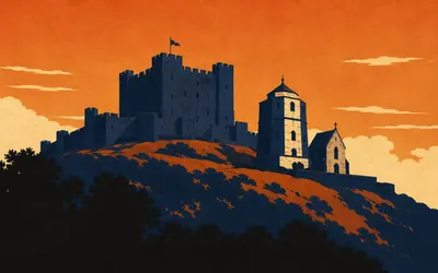 Dover Castle, One agency, one lighthouse, two dates: an illustration of a place on this route.