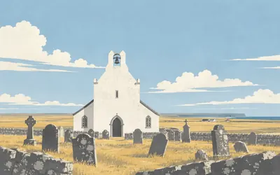 Dunnet Kirk, The man who mapped Scotland lived here: an illustration of a place on this route.