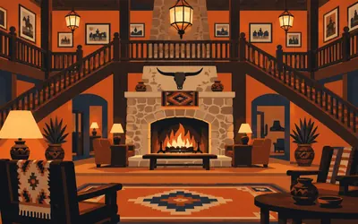 The El Rancho Hotel, Gallup, Built for the man who housed the film crews: an illustration of a place on this route.