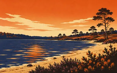 Frensham Common, Two ponds that were once a larder: an illustration of a place on this route.