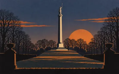 The Monument to British Liberty, Liberty, paid for in coal: an illustration of a place on this route.