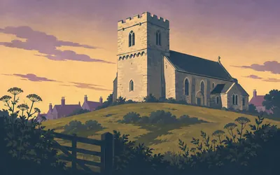 All Hallows, Goodmanham, Where Coifi is said to have burned the temple: an illustration of a place on this route.