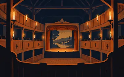 The Grein town theatre, A theatre in a grain loft: an illustration of a place on this route.