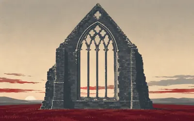 Guisborough Priory, One wall left, and Historic England is warm about it: an illustration of a place on this route.
