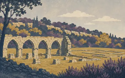 Hailes Abbey, Founded on a vow, undone by a phial: an illustration of a place on this route.