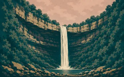 Hardraw Force, Reached through a pub: an illustration of a place on this route.