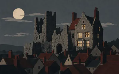 Hay Castle, Burnt in 1216, burnt in 1263, burnt in 1934, burnt in 1977: an illustration of a place on this route.