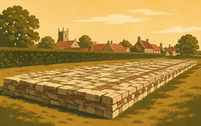 Heddon-on-the-Wall, The Wall at its full width: an illustration of a place on this route.