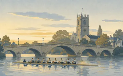 Henley Bridge, Five arches and a mile and a bit of straight water: an illustration of a place on this route.