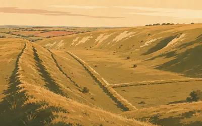 Horse Dale and the Wolds dykes, The trail is the older road: an illustration of a place on this route.