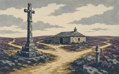 Hospital de Bruma, Where the two English Ways meet: an illustration of a place on this route.